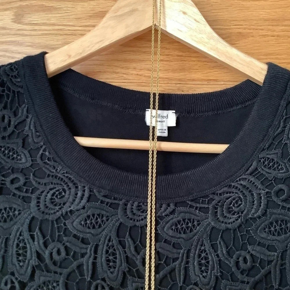 WILFRED Black Lace Cocktail Dress Size XS - Picture 5 of 13